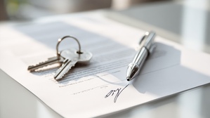 Rental agreement and apartment keys in Finland